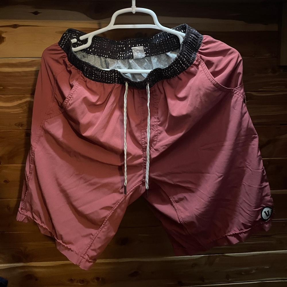 Vuori athletic shorts (dusty berry color)